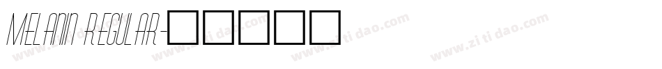 Melanin Regular字体转换